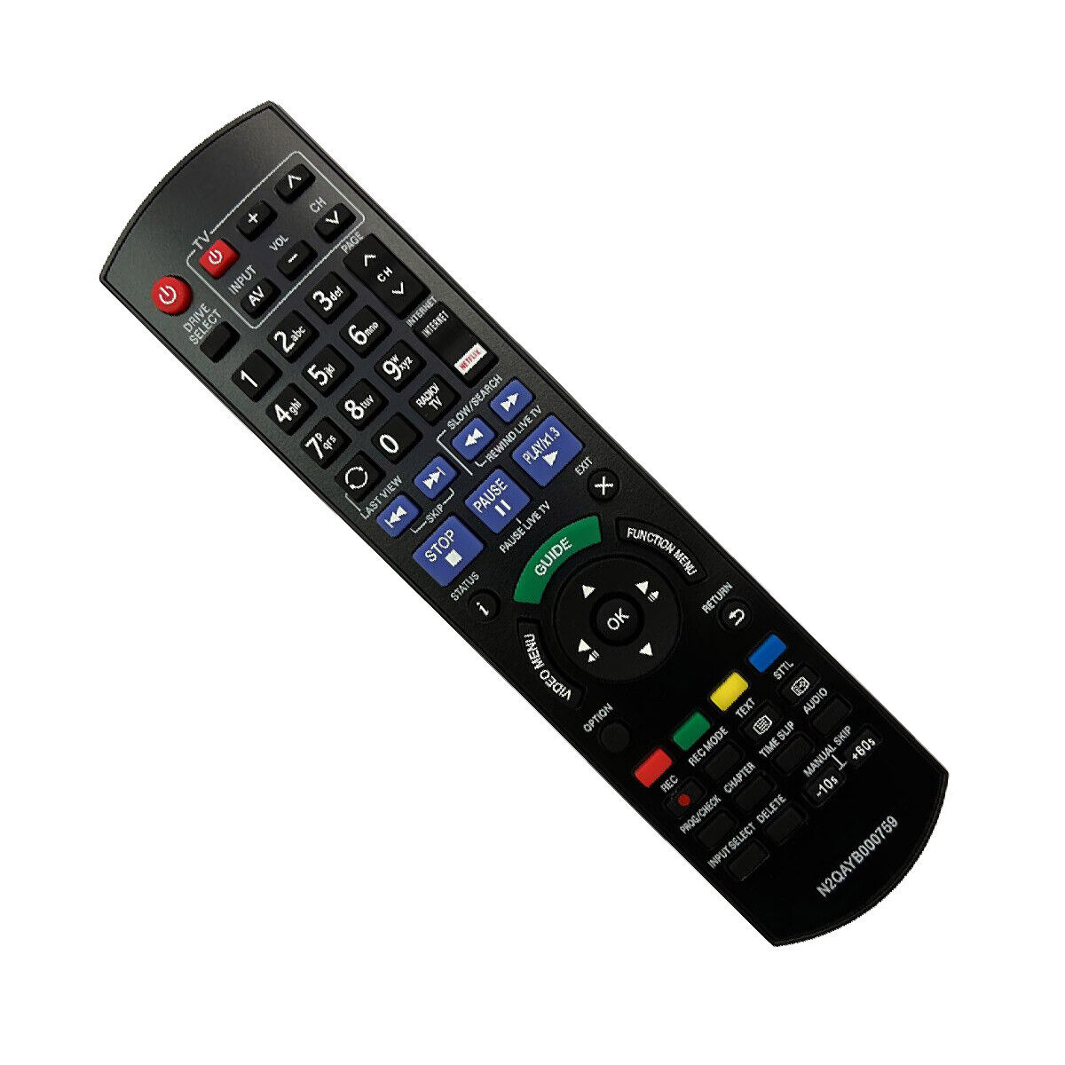 Thumbnail - Ersatz Fernbedienung Für Panasonic Dmr-bct730 Blu-ray Player