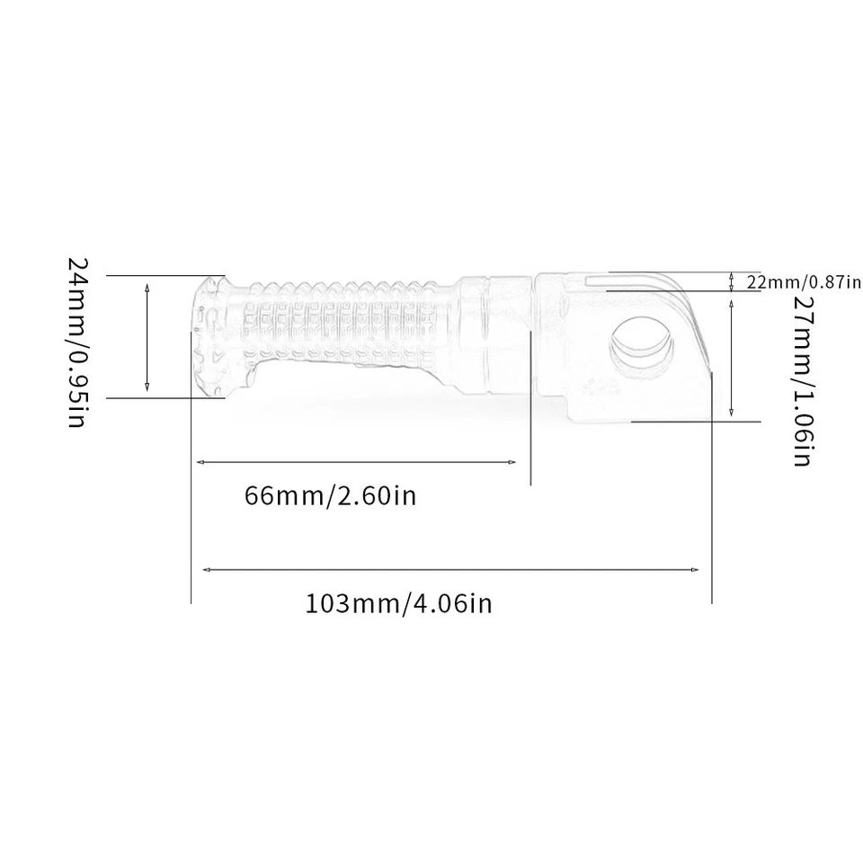 For Kawasaki Ninja 250/R 300 600R ZX-6 ZX-11 CNC Foot Pegs Footpegs Pedal Riders — 第 2/4 张图片