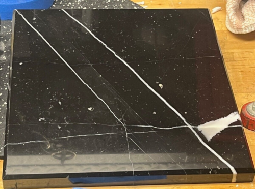 Black Marble Statue Base 11" x 11" x 1.5" - Picture 2 of 4