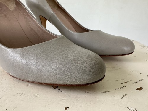 Massimo Baldi Light Gray Pump Heels Made in Italy Women's Size 41 / 10 - Picture 10 of 13