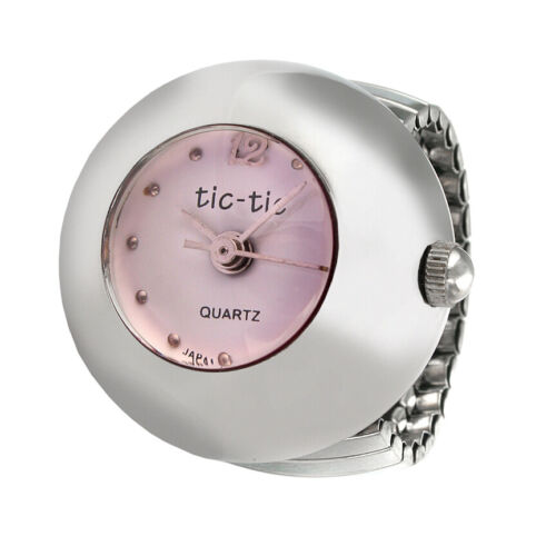 Women Finger Ring Watch w/ Expansion Stretch Stainless Steel Band, One Size Fit - Picture 5 of 6