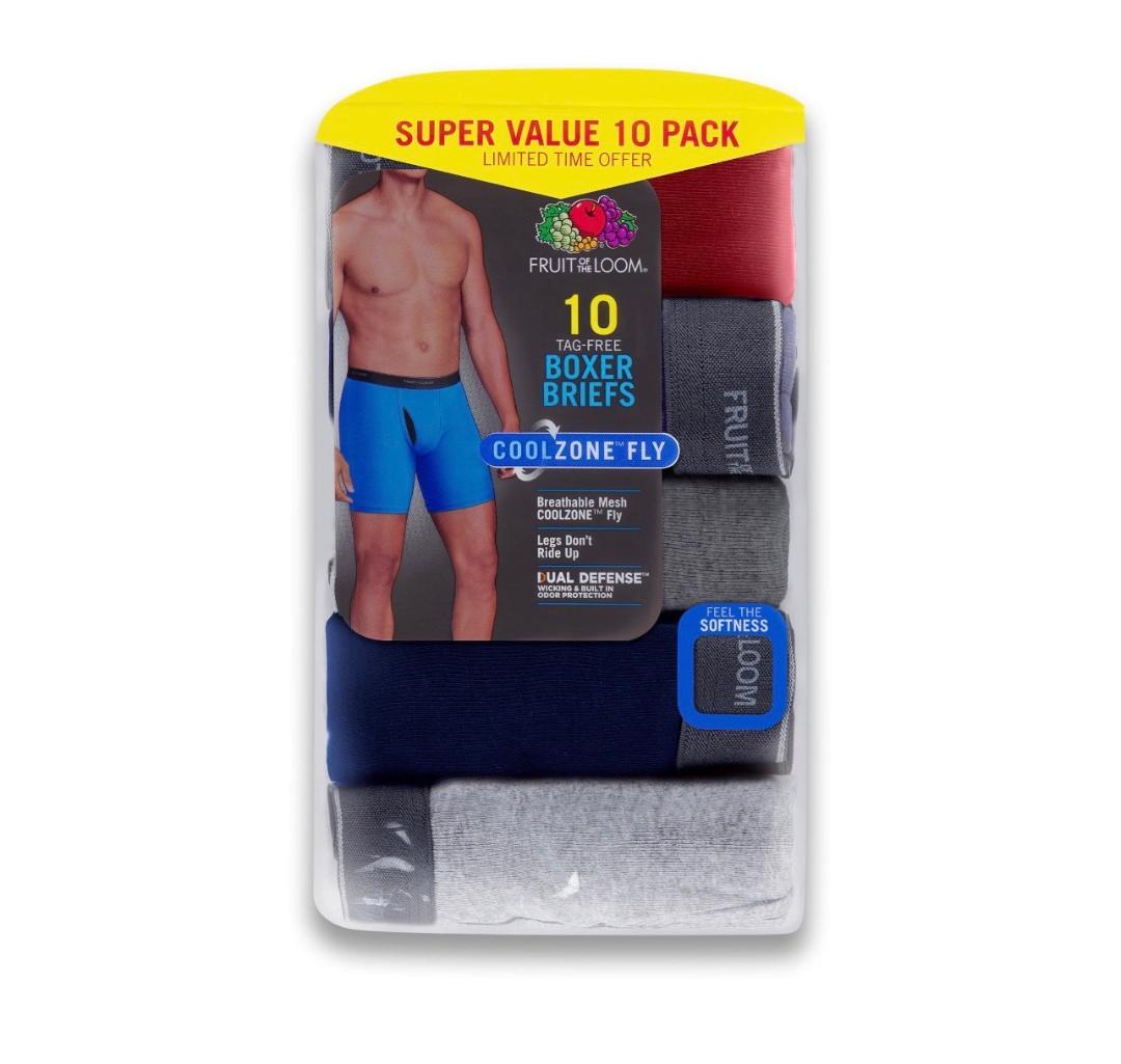 Boxers Main Label Fruit of the Loom Men’s Coolzone Fly Boxer Brief 10 Pack | eBay