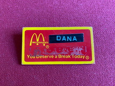 1980's, McDonald's Employee Name Badge (Scarce / Vintage)