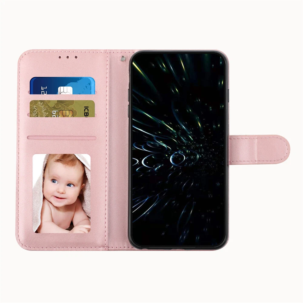 Premium Leather Flip Wallet Shockproof Case for iPhone 15 Pro Max 14 13 XR 7 with Full Protection