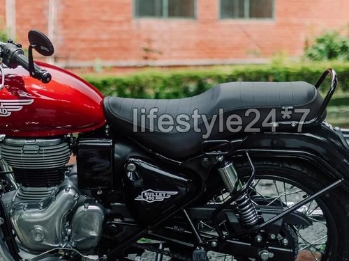 BLACK LOW RIDE DUAL SEAT Genuine Royal Enfield New Bullet 350 - Picture 3 of 4