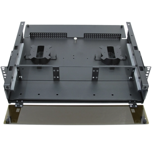 144 Port 2U Rack Mount Fiber Enclosure Pre Loaded with LC MM 10G OM3 Connectors - Picture 5 of 5