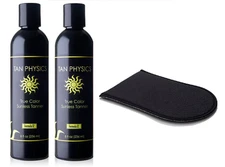 (2) Tan Physics True Color Sunless Self Tanner Lotions - Tanning Mitt Included!