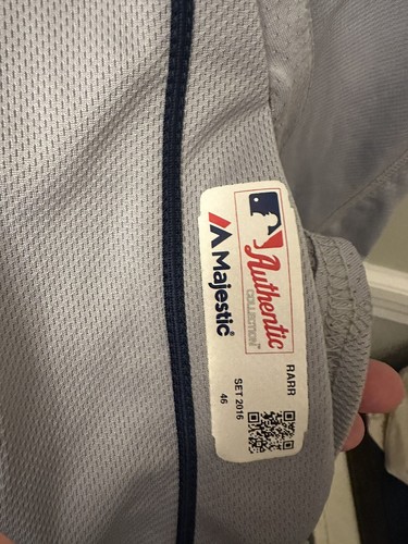 Tampa Bay Rays Team Issued Jersey Blank Stripped Size 46 MLB Hologram Road Gray - Bild 4 von 6