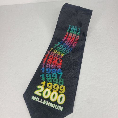 Vintage Creative Apparel Millenium Novelty Print Tie Y2K 00s