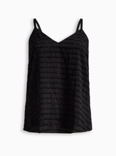 Torrid black Sophie Lurex Chiffon Swing Cami top plus size 2X new w tags