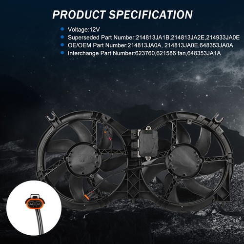 Conjunto de ventilador de refrigeración condensador de radiador para Infiniti Jx35 2013 y Qx60 2014-2020 - Imagen 4 de 13