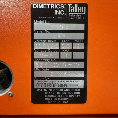 Dimetrics Orbital Welding - Centaur 75 TIG Welder 7001 and 7008 - Picture 11 of 15