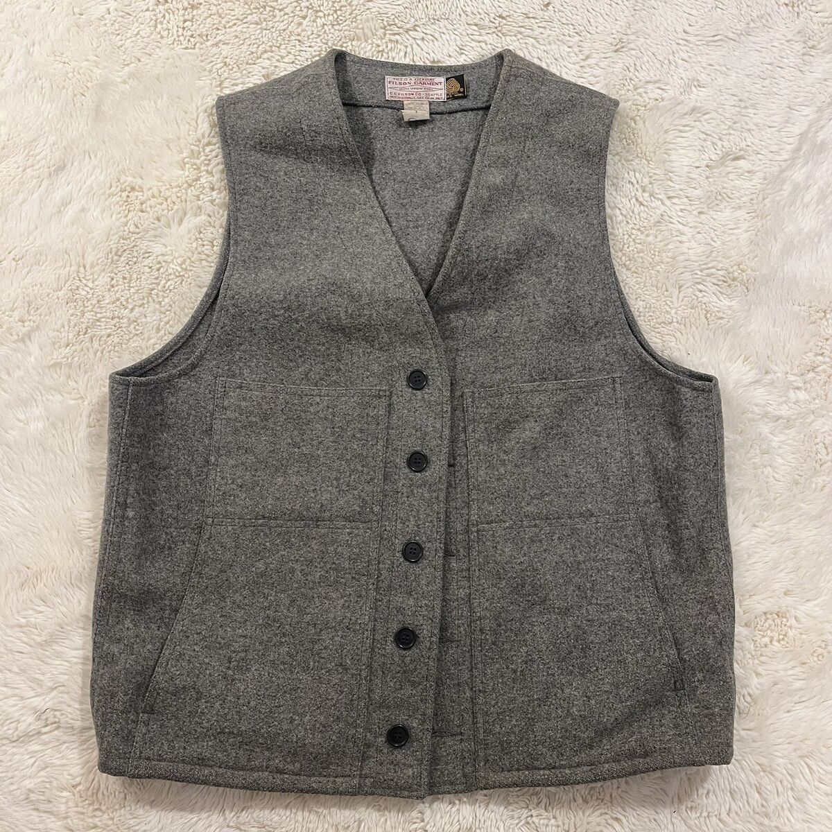 VTG Filson Mackinaw Wool Vest Men's 46 Style 20 Charcoal VTG Filson Mackinaw Wool Vest Men's 46 Style 20 Charcoal