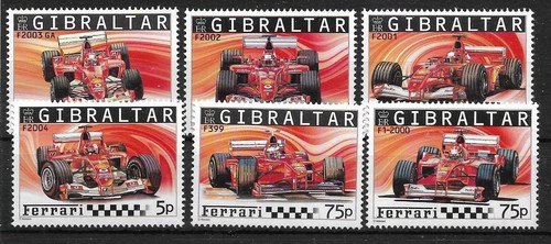 Gibraltar, Ferrari-Formel-1-Rennwagen, Mi 1105/10 postfrisch (S5-WO-58