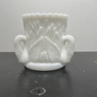 Vintage Westmoreland Swan Milk Glass Toothpick Holder 3 Handles Free Shipping
