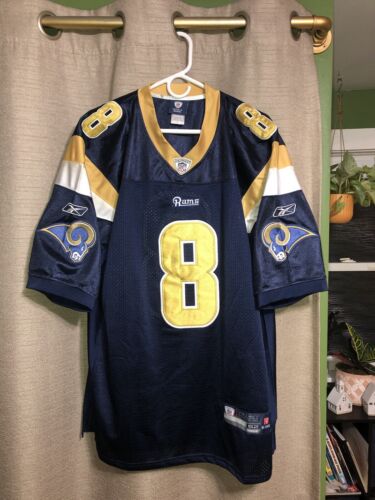 Sam Bradford #8 ST. LOUIS RAMS blau Reebok Trikot genäht Herren Größe 52 schön - Bild 2 von 20