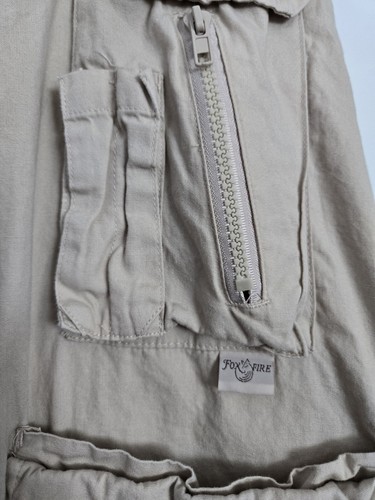 Fishing Utility Vest Fox Fire Mens Vest Cargo Safari Tactical Beige Pockets XL - Picture 4 of 8