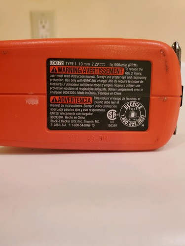 Black and Decker 7.2v cordless drill LDX172 lithium drill & battery no charger - Picture 3 of 3