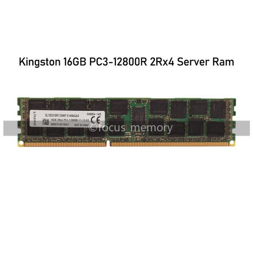 Kingston 16 GB Module PC3-12800R DDR3-1600 MHz 1.5V ECC REG RDIMM Server Ram lot - Picture 4 of 16