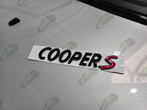 Mini Gloss Black Cooper S Boot Badge - for R52 R53 R56 R55 R57 R58 R59 R60 - Picture 2 of 10