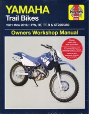 1981-2016 Yamaha Trail Bikes PW RT TT-R XT225 Haynes Service Repair Manual 3319
