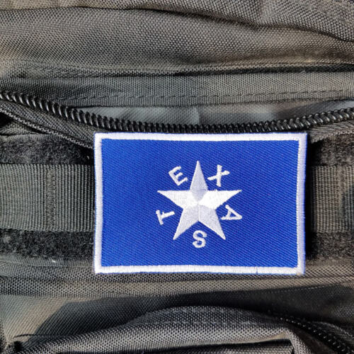 Texas Star Bonnie Blue Flag Militray Tactical Hook Patch Swat Embroidered Badge - Picture 1 of 3