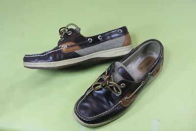 Sperry Top Siders Tan Womens Leather Boat Shoes with Lace Detail. Sz 8.5 Sperry Top-Sider Women main image 4