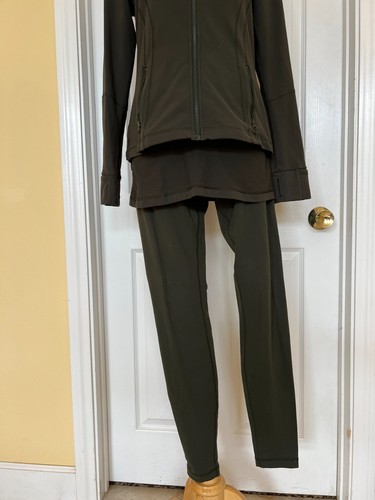 LULULEMON green 3-piece workout leisurewear outfit size 12 Define Jacket Nulu - Picture 2 of 15