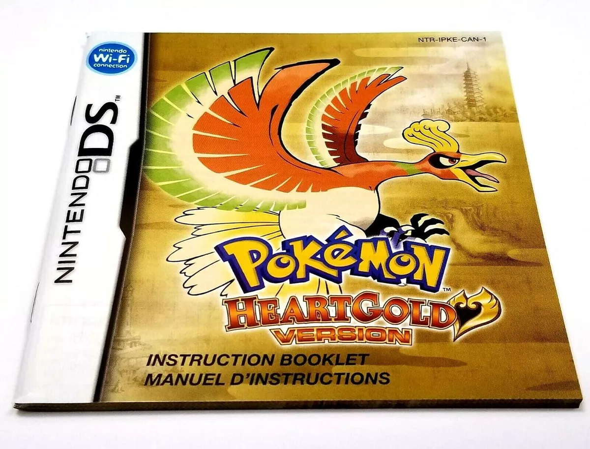 Pokemon Heart Gold Nintendo DS MANUAL ONLY