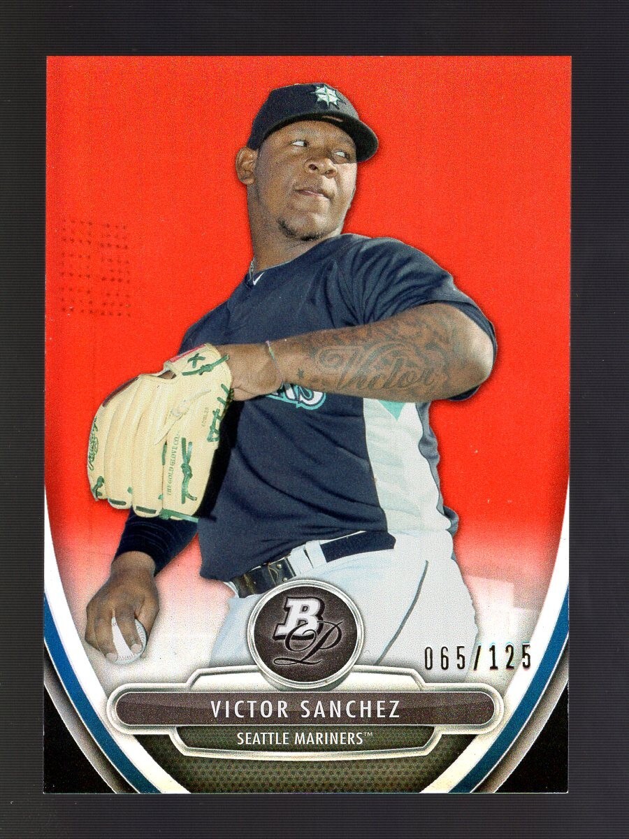 2013 BOWMAN PLATINUM ORANGE NC81 VICTOR SANCHEZ RC 65/125 SEATTLE MARINERS