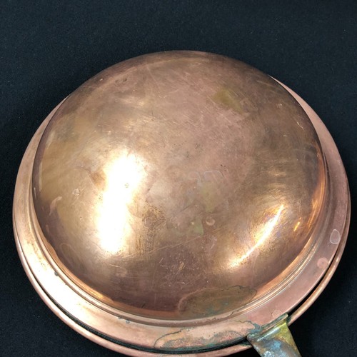 Juego de sartenes de cobre y latón Landers Frary Clark de colección con conjunto de quemador LEER - Imagen 20 de 23