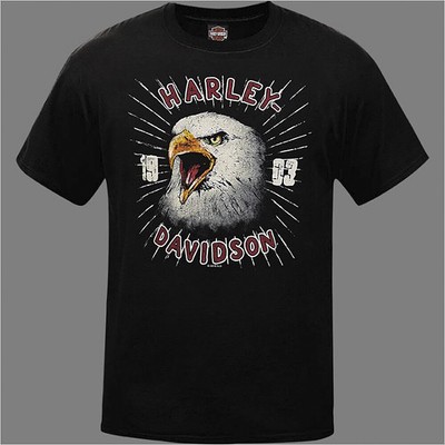Harley-Davidson Men/'s Black 1903 Retro Eagle Short Sleeves T-Shirt R003318