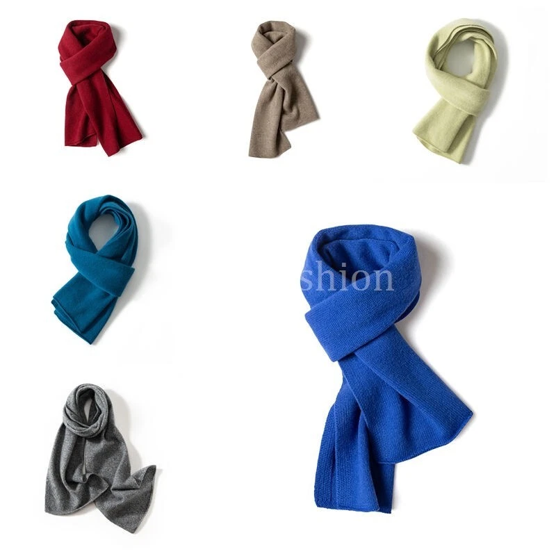 Hombres 100% Lana Bufanda Lujosa Australiana Lana Merino Bufanda Tejida Cálida Prendas para el Cuello Foto 2 de 4