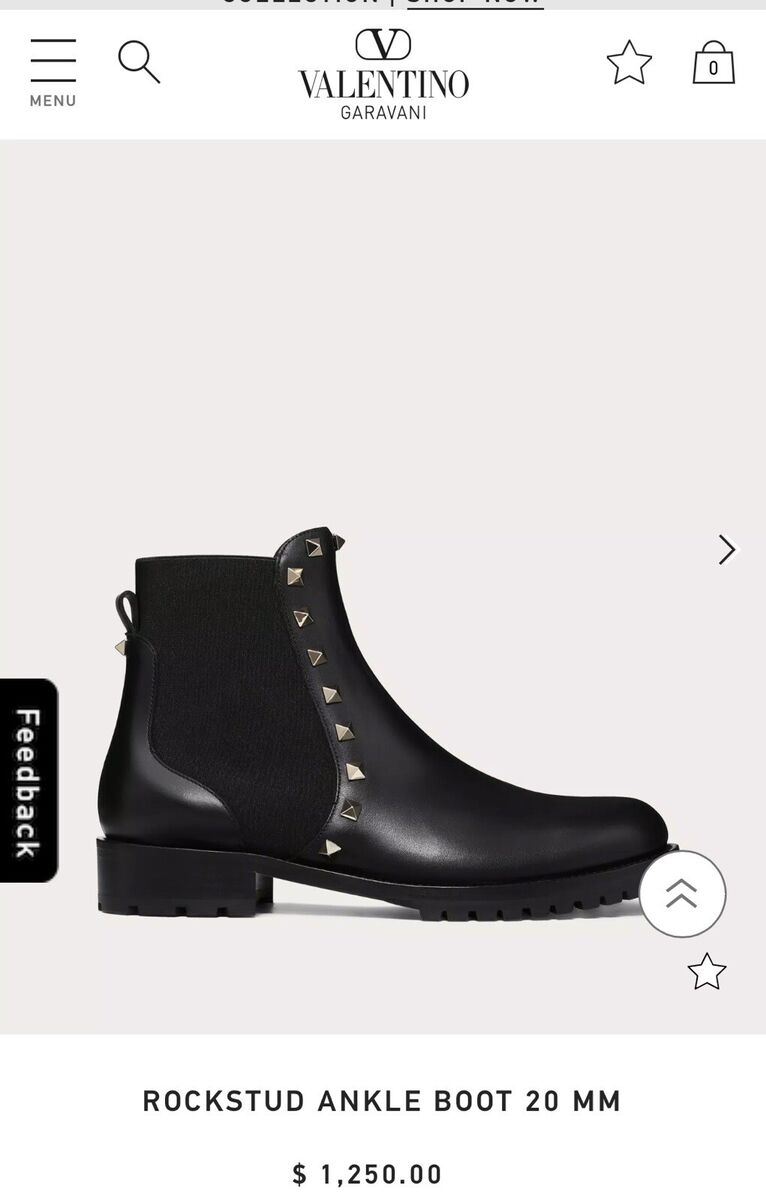 Valentino Garavani Beatle Rockstud Boot Black Chelsea Size Valentino Garavani Beatle Rockstud Boot Black Chelsea Size