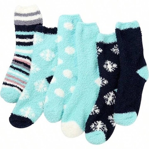 3 Pairs Womens Soft Cozy Fuzzy Winter Warm Slipper Socks Multi Color 9-11 - Picture 9 of 13