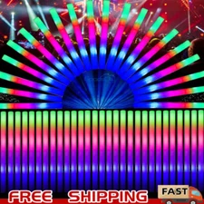24-120PCS LED Foam Sticks 16-inch Light Up Wands Rally Flashing Glow Party Rave