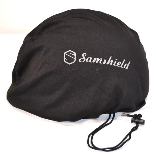SAMSHIELD 2.0 PREMIUM HELM 300 SWAROVSKI ORIGINAL BLAU ALCANTARA MEDIUM 57cm - Bild 10 von 13