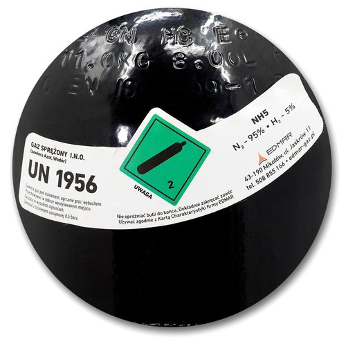Nitrógeno Hidrógeno Botella de Gas 8 Litros 1,6m3 Aire Aire Acondicionado Reductor Prueba de Fugas - Imagen 3 de 6