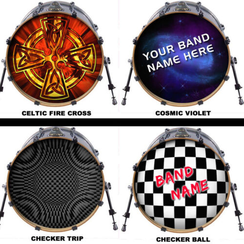 Custom 24" Bass Drum Head or Wall Decal Skin Wrap Kick Sticker Vinyl FREE DESIGN - Picture 3 of 5