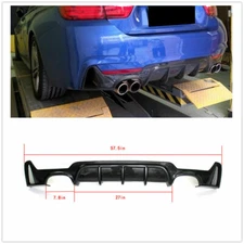 Rear Bumper Diffuser For BMW F32 F33 435i M Tech Quad Out 2014-2020 2015 2016 1x