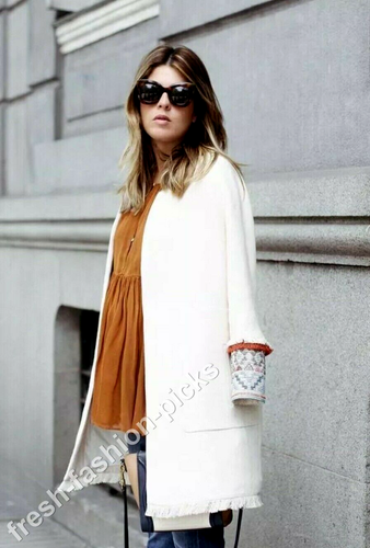 ZARA EMBROIDERED LINEN COAT JACKET BEIGE ECRU SIZE S SMALL AZTEC TRIBAL BNWT