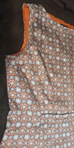 Jones New York Collection Women's Sz 14 Orange Sleeveless Dress w/ Side Pockets - Picture 6 of 23