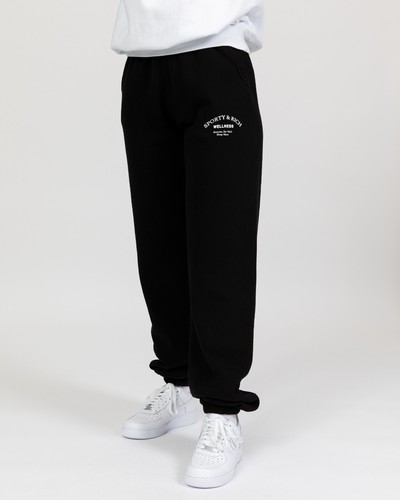 SPORTY & RICH Wellness Studio Black Joggers Track Bottoms NWT XL - Picture 4 of 10