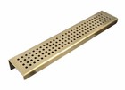 Wall Mounted Satin Gold Shower Shelf  12", 16", 24" (Square Design)