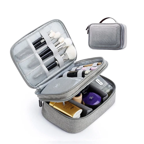 Rownyeon Makeup Train Cases Travel Makeup Bag Waterproof Portable Cosmetic Ca...