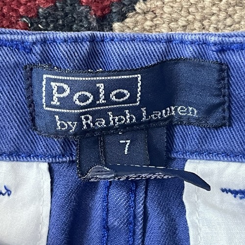 Polo Ralph Lauren Cargo Shorts Boys Size 7 Blue Cotton Twill - Picture 10 of 12