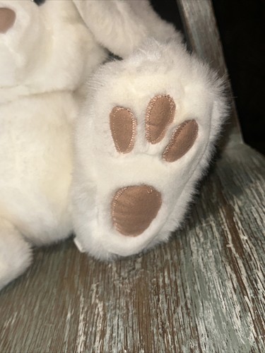 "Piastrelle abbronzate AMC Coniglio Imbottito Animale Vintage 1985 peluche bianco 10-11""" - Foto 2 di 6