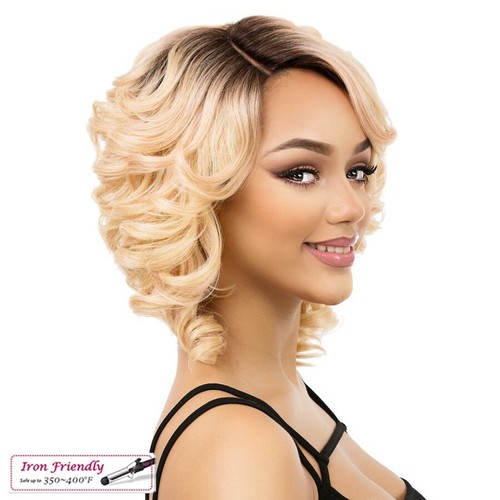 MAGIC - IT'S A WIG SYNTHETIC HAIR FULL WIG SHORT CURLY SIDE PART - Picture 56 of 59