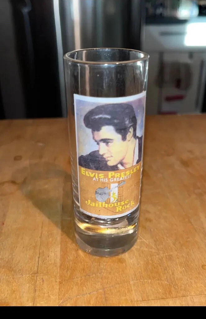 Elvis Presley tequila shot glass collector King Of Rock