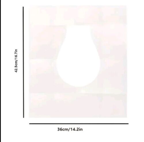 50 Pcs TOILET SEAT COVERS, DISPOSABLE PAPER, HYGIENIC,FLUSHABLE, TRAVEL,POCKET - Picture 4 of 9
